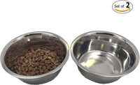 Two Large Stainless Steel Dog Bowl Set - image 3