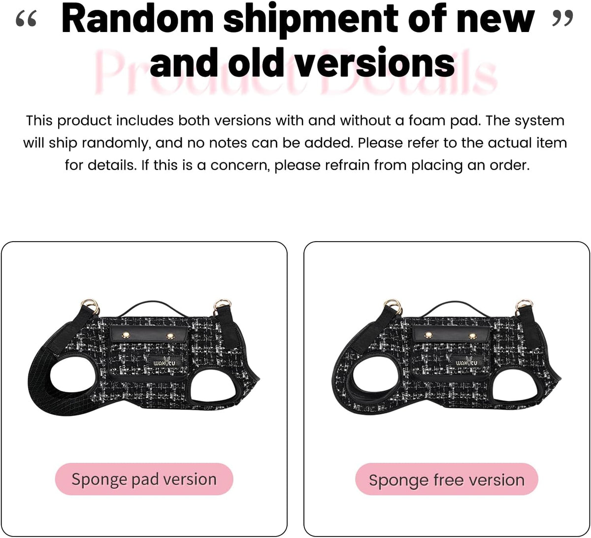 Wakytu Dog Lift Harness Dog Carrier Sling for Small Dogs & Cats - Medium(8-13 LBS) / 2.0 Black - image 2