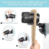 AQQA Aquarium Wave Maker,3W/5W/10W/15W Suction Cup Fish Tank Single Powerhead Pump，110V/60Hz Ultra Quiet Submersible Circulation Pump,360°Adjustable For Freshwater Saltwater Black