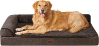 EHEYCIGA Orthopedic Dog Bed Medium Size, Memory Foam Dog Bed - Brown / 44.0"L x 32.0"W x 6.5"Th