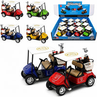 Liberty Imports mini golf cart toys, 12 pack of 4 inch diecast pullback carts in four colors