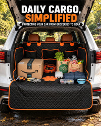 SUV Cargo Liner for Dogs,Waterproof Dog Trunk Cover with Side Flaps – Essentials for Dogs - Dog Paw / L - image 3