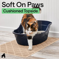 GORILLA GRIP Cat Litter Mat, Coiled Mesh Trapping Mats - Large (35" x 23") / Beige - image 2