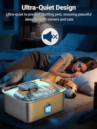 Kastty 4 Gal/15L Stainless Steel Dog Water Fountain for Large Dogs – Essentials for Dogs - Square Shape - image 4