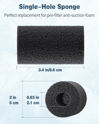 Pawfly 12 Pack Pre-Filter Sponge - 0.8″ | 2″D × 3.4″L - image 2