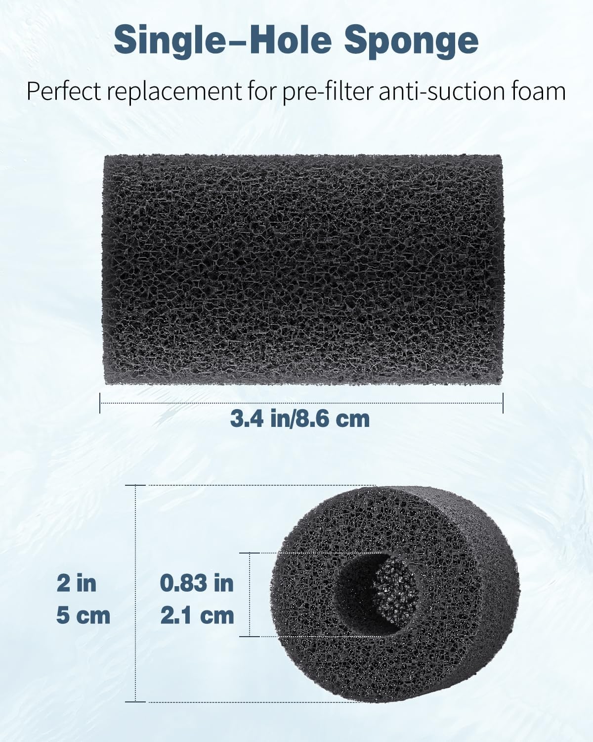 Pawfly 12 Pack Pre-Filter Sponge - 0.8″ | 2″D × 3.4″L - image 2