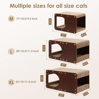 EHEYCIGA Cardboard Cat Scratcher House - 23x13x11.4inch / Dark Brown - image 4