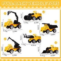 Sosation 72-piece mini construction party favor trucks with cranes, forklifts and excavators - view 5