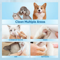 Pet Wipes for Dogs & Cats - Natural / 2 Packs-200 counts - image 4