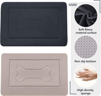 Large Dog Bed Soft Dog Crate Pad Mat 42 in Non-Slip Bottom Washable - 36.0"L x 23.0"W x 1.2"Th / Dark Blue Gray - image 2