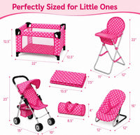 fash n kolor 4 Piece Doll Play Set, Includes - Pink - image 3