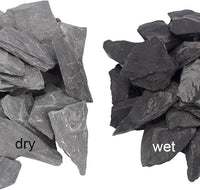 CFKJ [18 Pounds] Natural Slate Stone Rocks, 3 to 5 inch Slate Stone Rocks for Aquascaping, Aquariums, Terrariums, Amphibian Enclosures