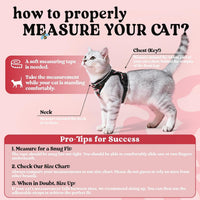 rabbitgoo Cat Harness and Leash Set, Escape Proof Vest - S / Berry Pounce - image 2