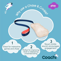 Coachi Tuggi Tug, Interactive Dog Toy for Tug of War & Play - Chase & Crinkle - image 2