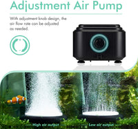 hygger Quiet <30dB Aquarium Air Pump - 10W, Up to 600Gallon - image 3