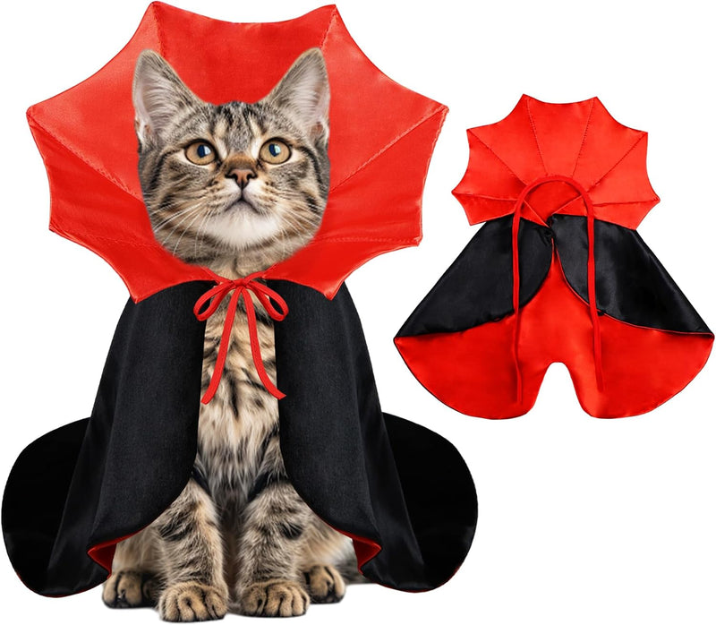Cat Halloween Costumes Dog Halloween Vampire Costume Funny Pet - Red / Small