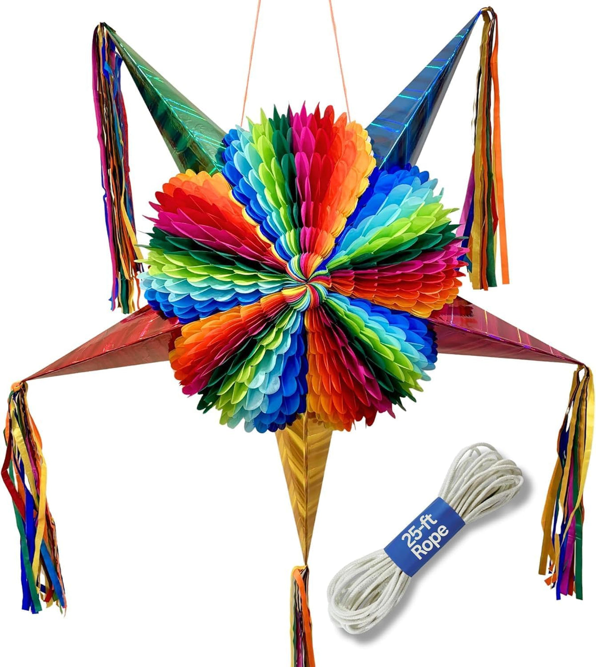 Mexican Piñata, Christmas Pinata - Dopamine Brights 32"