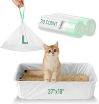 Cat Litter Box Liner XXL - 15 Count 47" x 24" Jumbo Litter Bags – Daily Care for Cats - 20 Count (Pack of 1)
