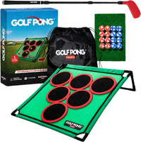 Golf Pong Chipping Game for Men & Women, 1 Board – Fun for Kids & Family - 1x Board + 1 Club