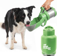 PupFlask Pro Portable Insulated Dog Water Bottle - Green / 30 Ounce