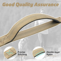 rabbitgoo Tactical Dog Leash, Heavy Duty Training Bungee Lead – Essentials for Dogs - Brown / Max: 5.2ft - image 2