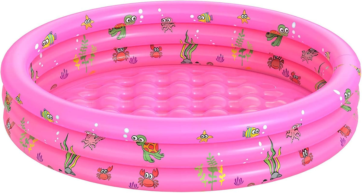 Garden Round Inflatable Baby Swimming Pool - Pink