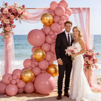 110pcs Black Balloon 12 inch - 12inch(normal) / A07-dusty Pink - image 4