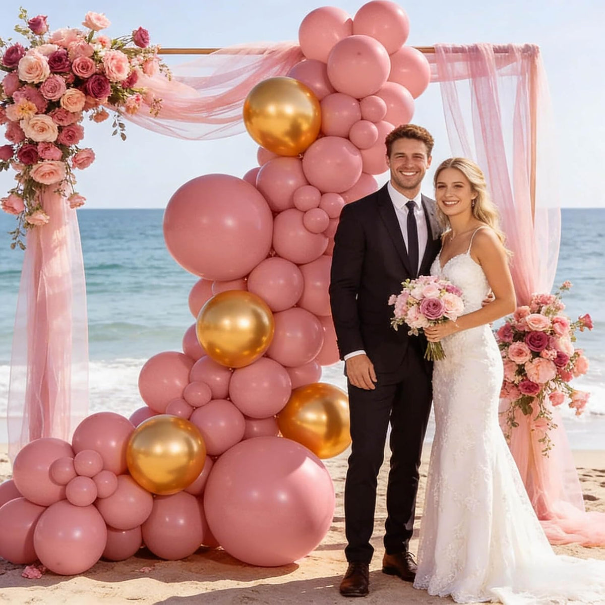 110pcs Black Balloon 12 inch - 12inch(normal) / A07-dusty Pink - image 4
