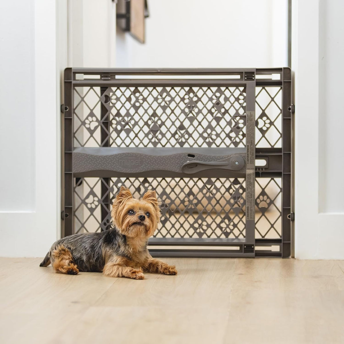 MYPET Paws Portable Pet Gate: 26-40" Wide Expandable - Fieldstone