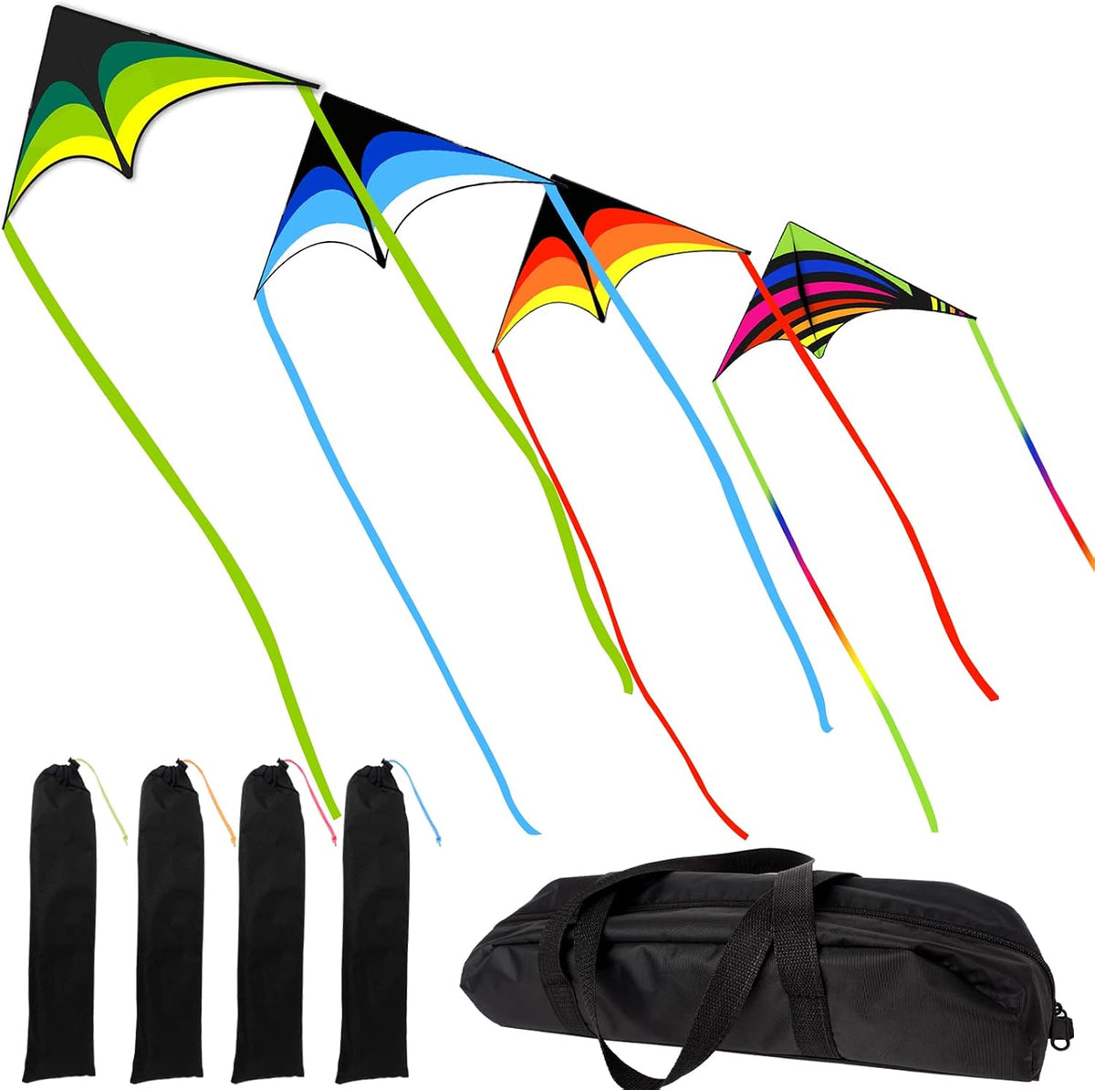 Delta Kite for Kids Ages 4-12 - 1 / Kite Train (4 Pack)