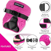 Comfort Fit Dog Harness No Pull No Escape Harness Adjustable Buckles Soft Padded Reflective Choke Step in Dog Vest with Easy Control Handle for Small Medium Large Dogs & Puppies