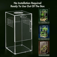 Pre-Assembled Jumping Spider Enclosure, All-Side Ventilation – Essentials for Reptiles And Amphibians - Large Vertical (5"×5"×10") - image 4