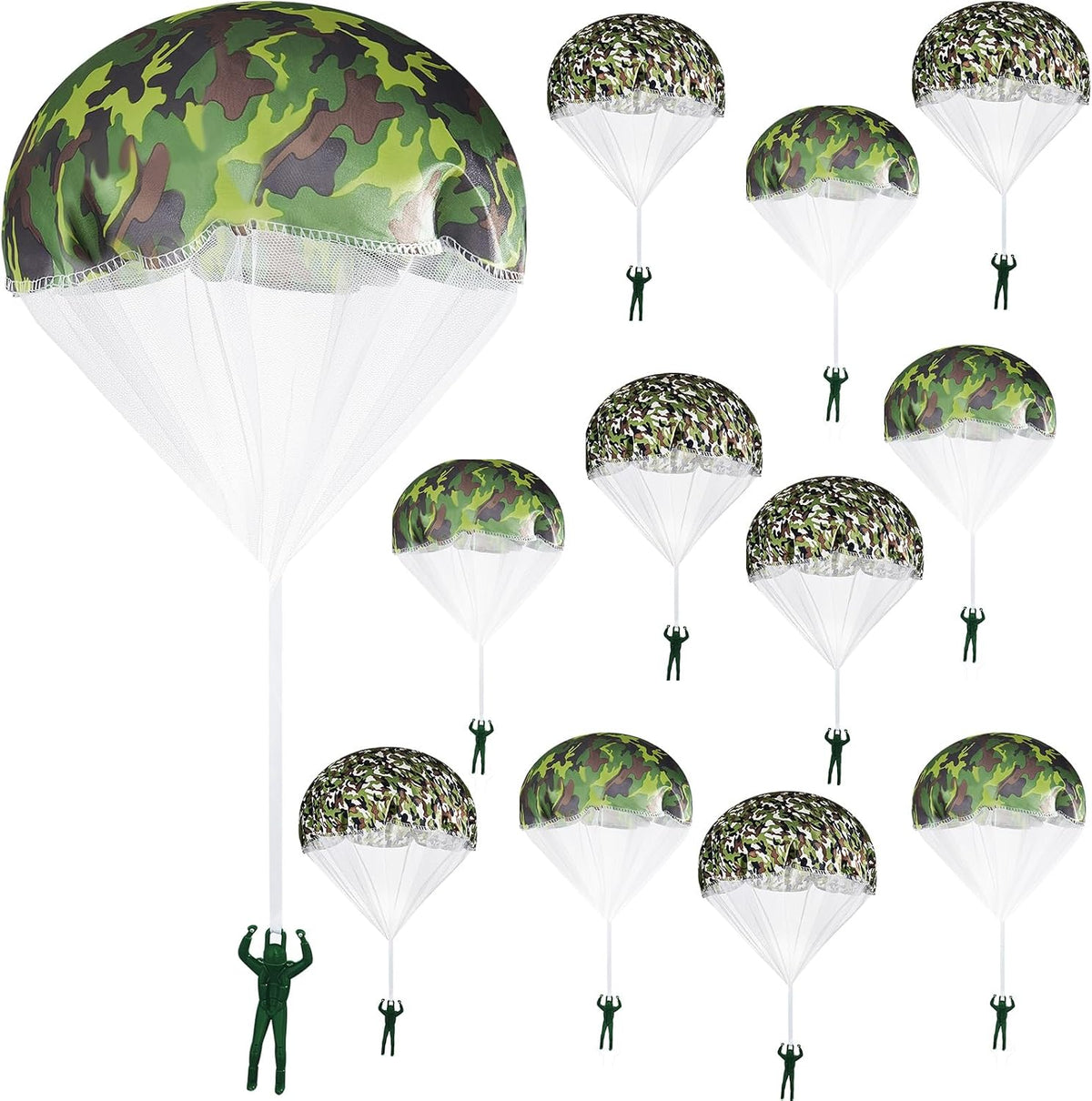 Aoriher 12 Pcs American Flag Army Parachute Toy Action Figure – Fun for Kids & Family