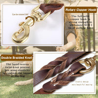 Leather Dog Leash 6ft x 3/4 inch - 5FT*3/4in / Brown - image 4