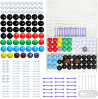 LINKTOR 444 piece chemistry molecular model kit with colored atoms, bonds and fullerene parts - view 7