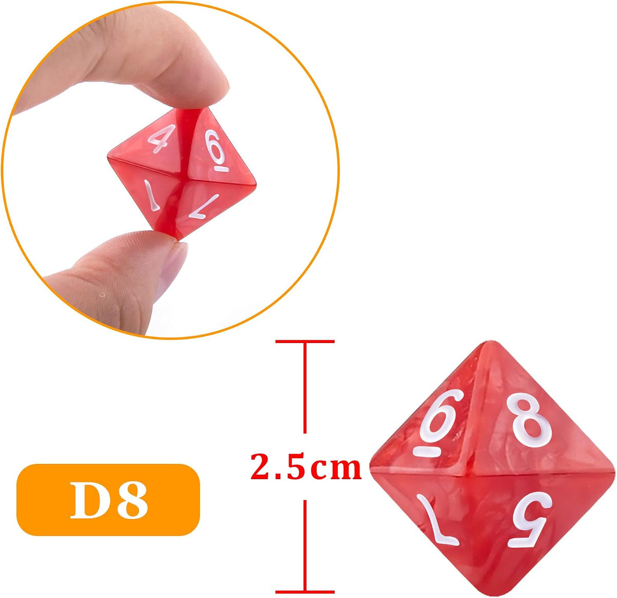 AUSTOR 35 Pieces 20 Sided Dice Polyhedral Dice Set Mixed Color Game - 8 Sideds - image 3