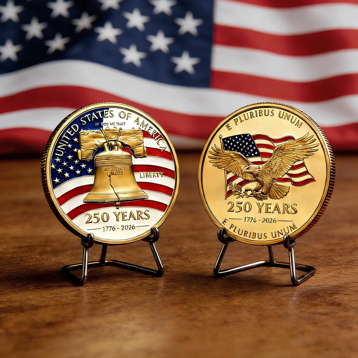 Lastikor 2 inch Marine Corps 250th anniversary coin in copper color - view 9