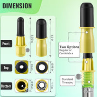 Dreyoo 4 Pcs Light Bulb Changer Set, Suction Cup & Cage Changer - Yellow - image 3