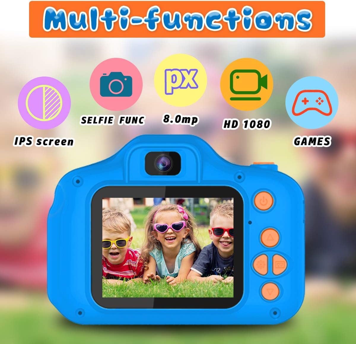 Seckton Upgraded Kids Selfie Camera - navy blue - image 2