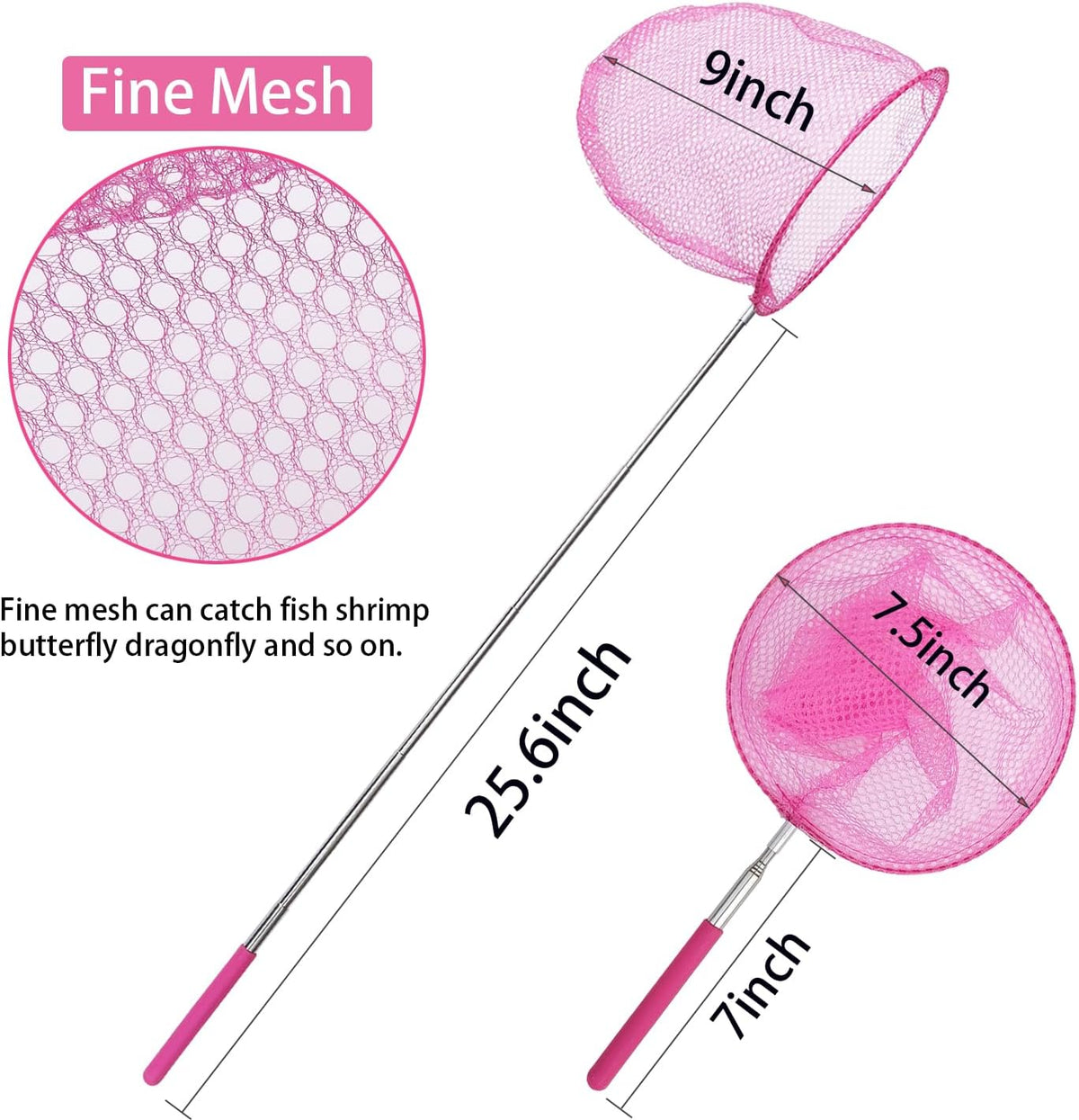 HDongany telescopic bug catching and butterfly nets for kids, 2 pack - view 2