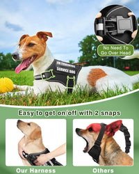 Service Dog Vest Harness and Leash Set+10 Patches - Extra-Small / Black - image 3