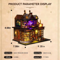 OZJAY Warm Christmas Lodge miniature house kit for adults with LED lights - view 39