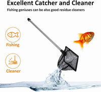 Fish Net for Fish Tank, Fine Mesh Aquarium Net with 9-24 Inch Stainless Steel Long Handle - 6 inch - image 3