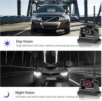 Hikity Wireless Backup Camera Solar Magnetic WiFi, HD 1080P Rechargeable Rear View Camera for Truck/Trailer/RV/Camper, IP68 Waterproof Reverse Camera, Clear Nigh Version, Wide Angle