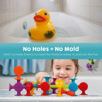 BUNMO Bath Toys Suction, Connect, Build, Create - Original Smooth - 24 Pk - image 3