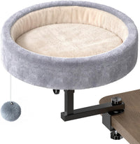Round metal cat desk bed with 360 degree rotation and adjustable height