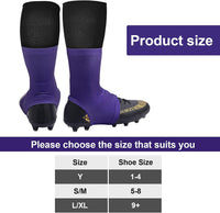 Football Spats Cleat Covers, Youth Boys, Keeps Dirt - Purple / Medium - image 2