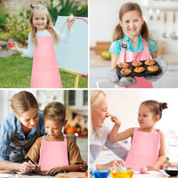 5 Pack Kids Apron Adjustable Children Apron with 2 Pockets Children - Pink / 5 - image 4