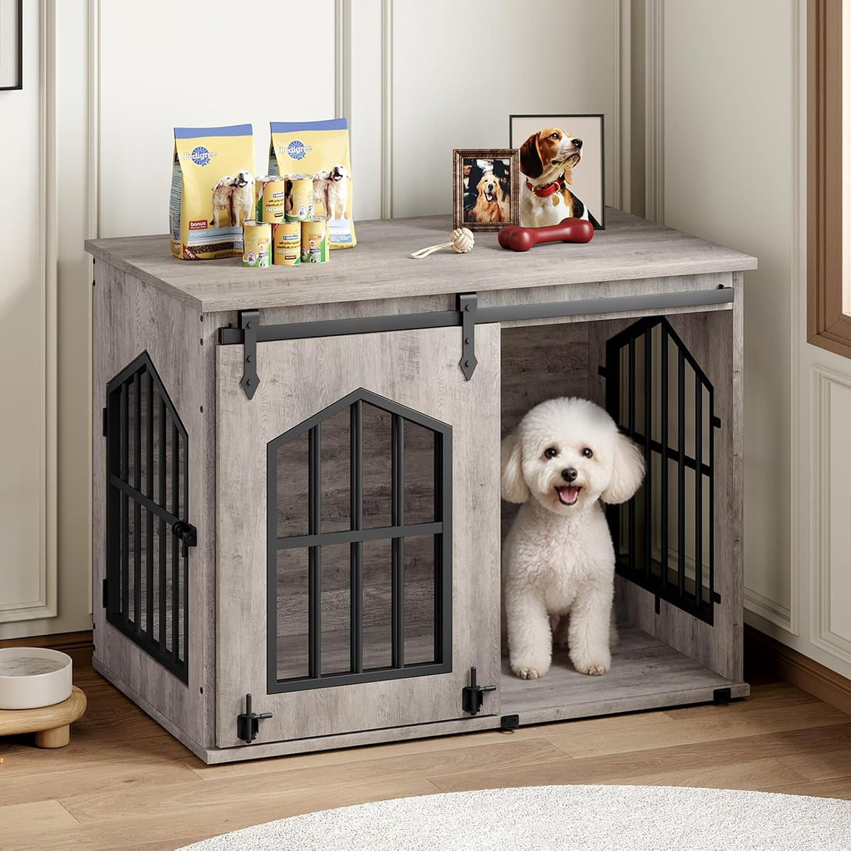 MAHANCRIS Dog Crate Furniture - Greige
