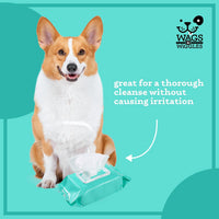 Wags & Wiggles Hypoallergenic Dog Wipes, Fragrance-Free - Fragrance Free - Hypoallergenic / 100 Count (Pack of 12) - image 3